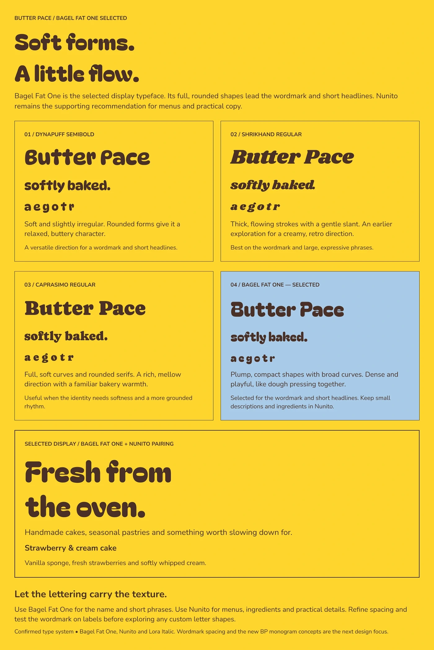Butter Pace — brand identity board 8